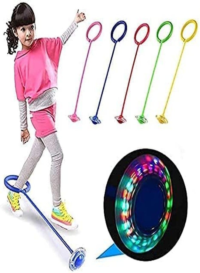 YESVIYA Jumping Skip Ball Sports Swing Jump Rope Dance Flash Kids Exercise Balance Hoop One Leg Ring Skipping Led Flashing Ankle Ropes Educational Colorful Light Ring (Multi Color) - Image 1